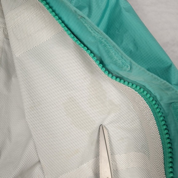 Patagonia Torrentshell Rain Coat Jacket Girls Small 8 Blue H2no Hooded - Picture 11 of 16